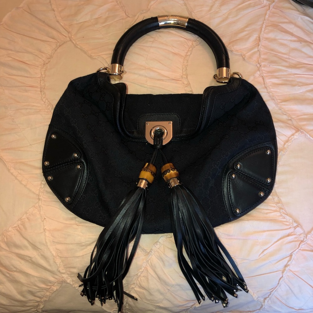 Gucci Horsebit Bamboo Tassels Vintage Handbag - Picture 3 of 7